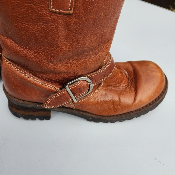 American Eagle Outfitters Women's Genuine leather Brown Pull-on Boots Size 8 US - Picture 8 of 13